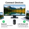 Ratón inalámbrico EQUIP ambidiestro de 6 botones dual mode, óptico 1600 DPI, RF + Bluetooth, negro