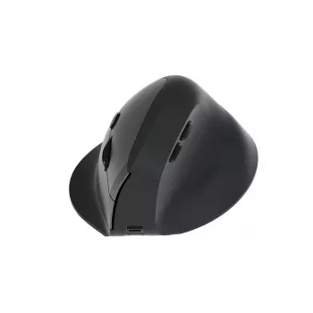 Ratón inalámbrico vertical ergonómico EQUIP para diestros, 1600 DPI, RF Wireless + Bluetooth, recargable, 6 botones, negro