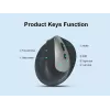 Ratón inalámbrico vertical ergonómico EQUIP para diestros, 1600 DPI, RF Wireless + Bluetooth, recargable, 6 botones, negro
