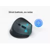 Ratón inalámbrico vertical ergonómico EQUIP para diestros, 1600 DPI, RF Wireless + Bluetooth, recargable, 6 botones, negro