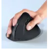 Ratón inalámbrico vertical ergonómico EQUIP para diestros, 1600 DPI, RF Wireless + Bluetooth, recargable, 6 botones, negro