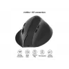 Ratón inalámbrico vertical ergonómico EQUIP para diestros, 1600 DPI, RF Wireless + Bluetooth, recargable, 6 botones, negro