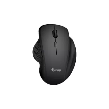 Ratón inalámbrico recargable dual mode EQUIP de 6 botones — para diestros, óptico 1600 DPI, RF Wireless + Bluetooth, negro