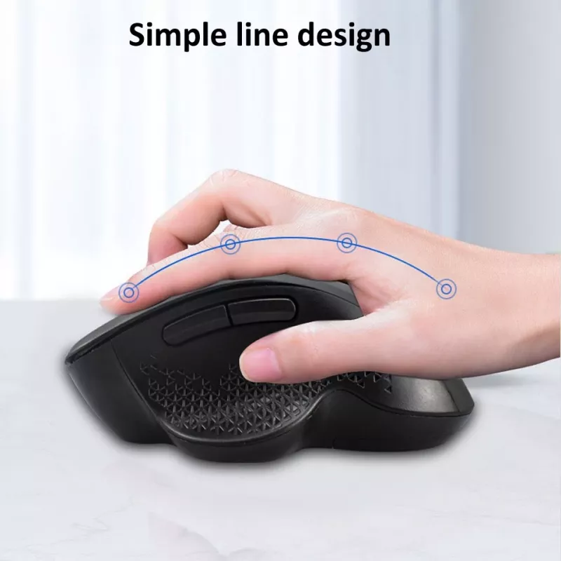 Ratón inalámbrico recargable dual mode EQUIP de 6 botones — para diestros, óptico 1600 DPI, RF Wireless + Bluetooth, negro