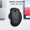 Ratón inalámbrico recargable dual mode EQUIP de 6 botones — para diestros, óptico 1600 DPI, RF Wireless + Bluetooth, negro