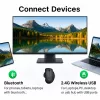Ratón inalámbrico recargable dual mode EQUIP de 6 botones — para diestros, óptico 1600 DPI, RF Wireless + Bluetooth, negro