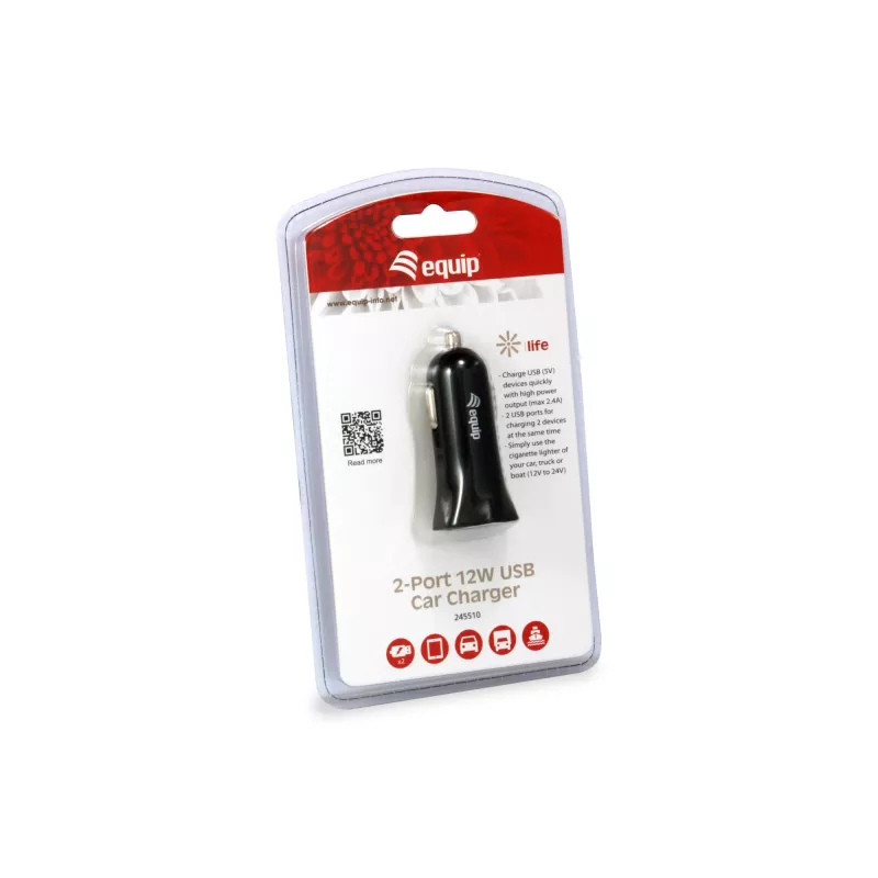 Cargador móvil Equip 245510 universal negro mechero de coche