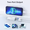 Cargador EQUIP 2 puertos 30W GaN delgado USB PD — USB-C x1, USB-A x1, entrada 100–240V, salida máx. 20V, blanco