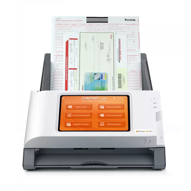Escáner Plustek eScan A280 Enterprise ADF 600 x 600 DPI A4 negro, blanco