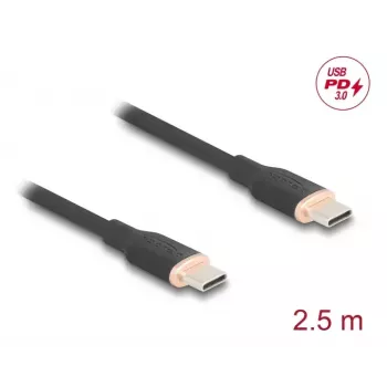 Cable USB DeLOCK 81239 2,5 m USB-C negro USB 2.0 0,48 Gbit/s