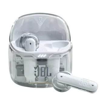 JBL Tune Flex Ghost Edition Auriculares True Wireless Stereo (TWS) In-ear Llamadas/Música Bluetooth Transparente, Blanco