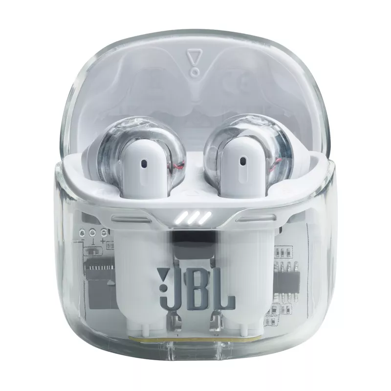 JBL Tune Flex Ghost Edition Auriculares True Wireless Stereo (TWS) In-ear Llamadas/Música Bluetooth Transparente, Blanco