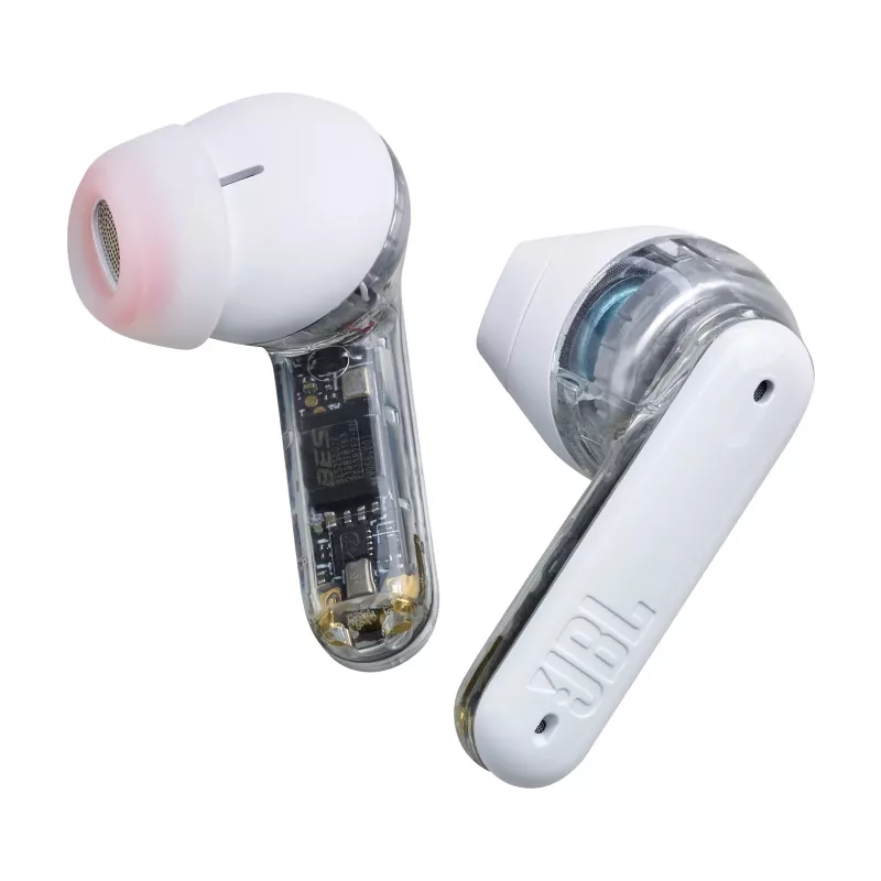 JBL Tune Flex Ghost Edition Auriculares True Wireless Stereo (TWS) In-ear Llamadas/Música Bluetooth Transparente, Blanco