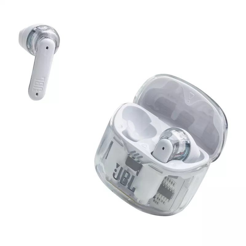 JBL Tune Flex Ghost Edition Auriculares True Wireless Stereo (TWS) In-ear Llamadas/Música Bluetooth Transparente, Blanco