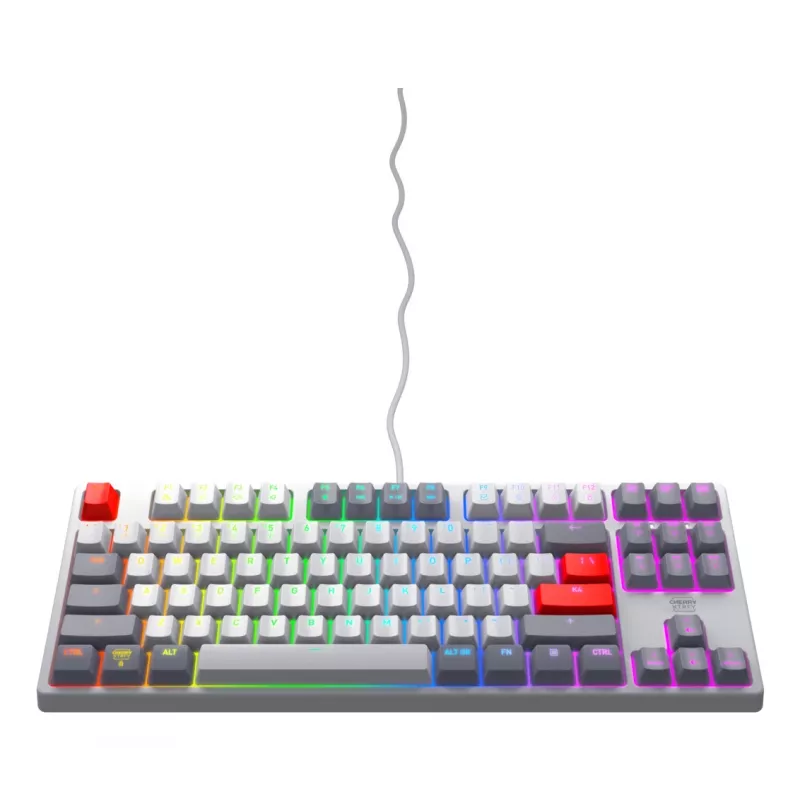 CHERRY XTRFY K4V2 TKL (80%) teclado Retro, con cable, RGB, disposición QWERTY US