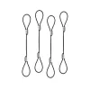 Soportes para cables adaptadores Lindy – pack de 4, 0,15 m, Poliamida, Acero inoxidable, Negro