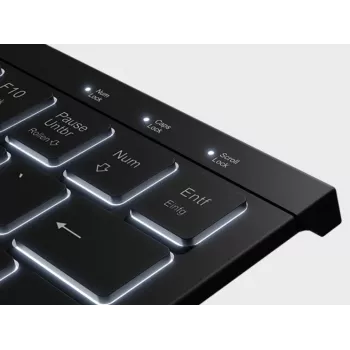 KeySonic KSK-5010ELC (DE) Teclado para casa USB QWERTZ Alemán Negro