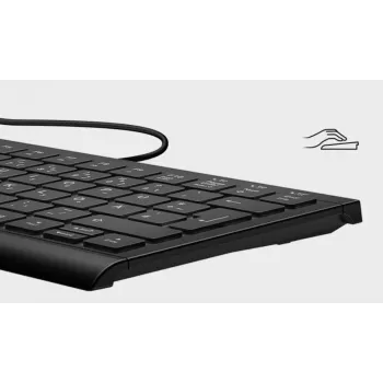 KeySonic KSK-5010ELC (DE) Teclado para casa USB QWERTZ Alemán Negro