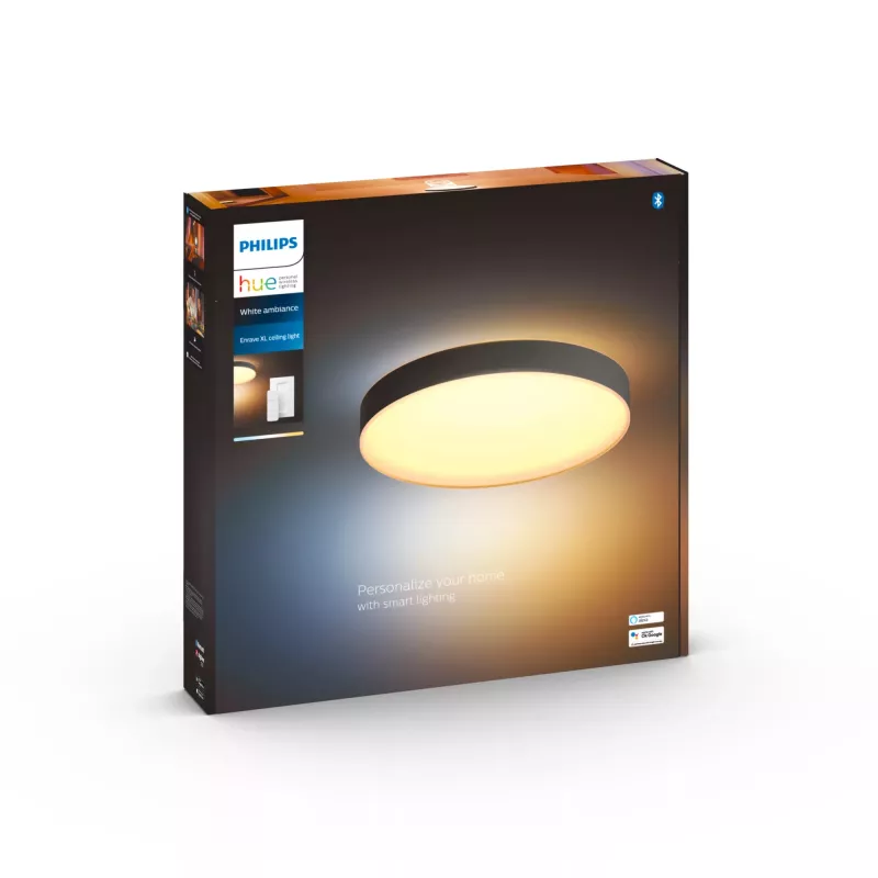 Lámpara de techo inteligente Philips Hue White ambience Enrave extra large negro