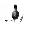 Auriculares gaming MSI IMMERSE GH20 '3,5-mm-Inline con accesorio divisor de audio, Negro, controladores de 40 mm, micrófono unidireccional, compatibilidad con PC y multiplataforma'