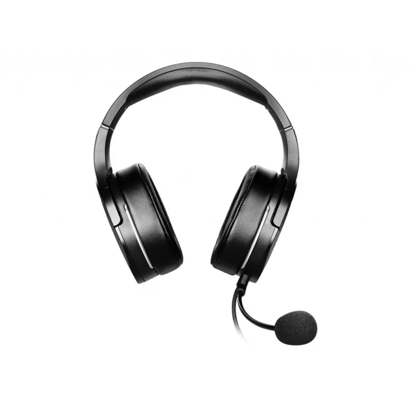 Auriculares gaming MSI IMMERSE GH20 '3,5-mm-Inline con accesorio divisor de audio, Negro, controladores de 40 mm, micrófono unidireccional, compatibilidad con PC y multiplataforma'