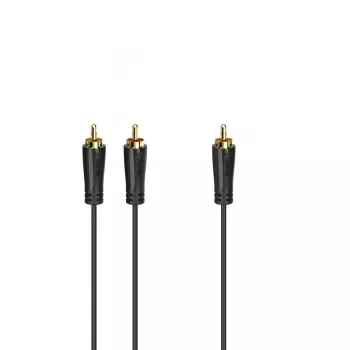 Cable de audio Hama 00205097 5m RCA 2 x RCA conector macho dorado negro