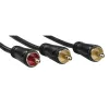 Cable de audio Hama 00205097 5m RCA 2 x RCA conector macho dorado negro