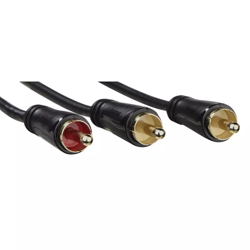 Cable de audio Hama 00205097 5m RCA 2 x RCA conector macho dorado negro