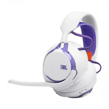 Auriculares JBL Quantum 650 — Bluetooth inalámbricos, USB-C, circumaurales, diadema, blanco, 20–20000 Hz