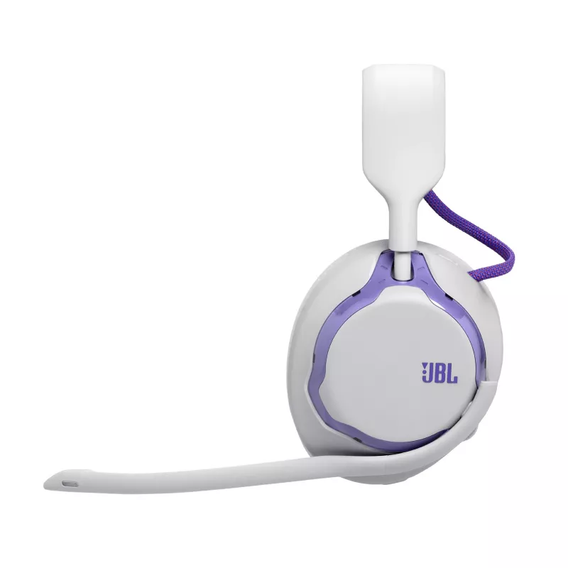Auriculares JBL Quantum 650 — Bluetooth inalámbricos, USB-C, circumaurales, diadema, blanco, 20–20000 Hz