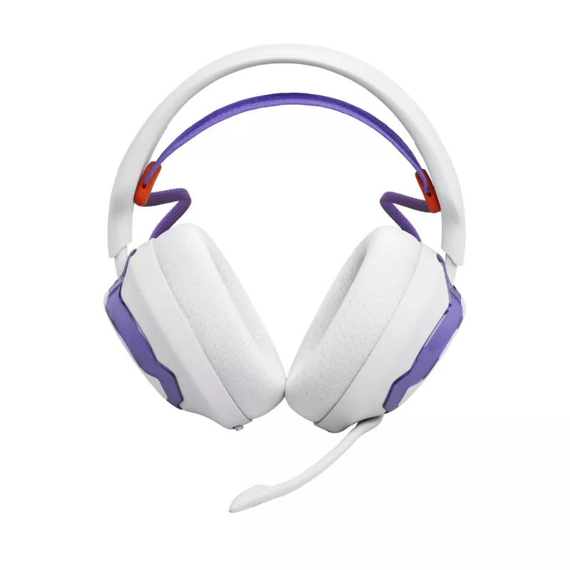 Auriculares JBL Quantum 650 — Bluetooth inalámbricos, USB-C, circumaurales, diadema, blanco, 20–20000 Hz