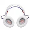 Auriculares JBL Quantum 650 — Bluetooth inalámbricos, USB-C, circumaurales, diadema, blanco, 20–20000 Hz