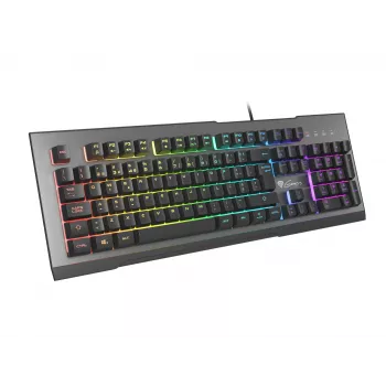 Teclado gaming GENESIS Rhod 500 RGB USB QWERTY Portugués Negro, Plata