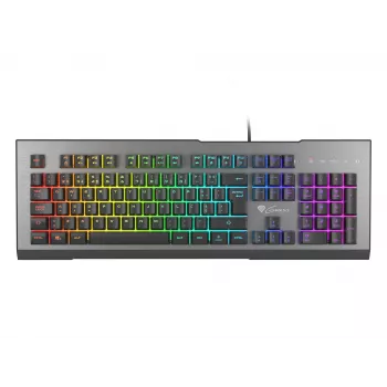 Teclado gaming GENESIS Rhod 500 RGB USB QWERTY Portugués Negro, Plata