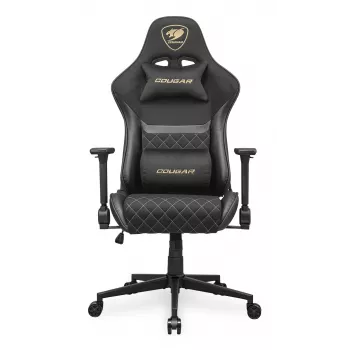 Silla gaming universal COUGAR Gaming Armor One V2 Gold F Tapizada asiento acolchado Negro Oro