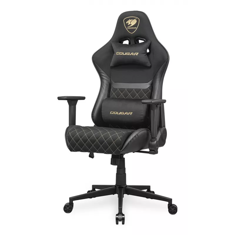 Silla gaming universal COUGAR Gaming Armor One V2 Gold F Tapizada asiento acolchado Negro Oro