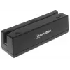 Manhattan Lector de tarjetas de banda magnética USB-A, lector de tres pistas, decodificador de teclado, cable 1,5 m, Negro, tres años de garantía