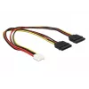 DeLOCK Cable 0,3m Floppy 4p/2x SATA 15p