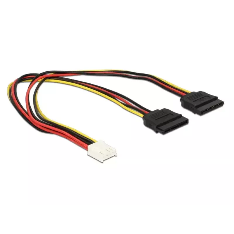DeLOCK Cable 0,3m Floppy 4p/2x SATA 15p