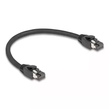 Cable de red RJ45 DeLOCK Cat.8.1 S/FTP 25 cm 40 Gbit/s negro