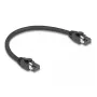 Cable de red RJ45 DeLOCK Cat.8.1 S/FTP 25 cm 40 Gbit/s negro