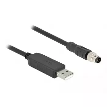 Cable de sensor/actuador DeLOCK 1,8 m M8 USB 2.0 Type-A negro 64258