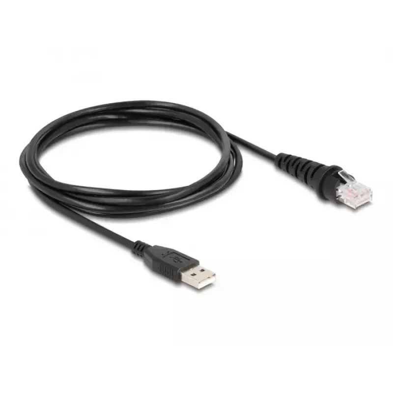 Lector de códigos de barras USB DeLOCK 1D y 2D con cable para montaje fijo