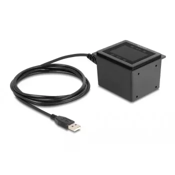 Lector de códigos de barras USB DeLOCK 1D y 2D con cable para montaje fijo
