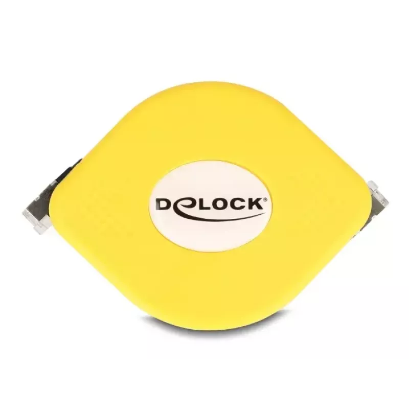 Cable enrollable RJ45 DeLOCK Cat.6A STP 1,5 m negro amarillo