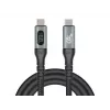 Cable coaxial de datos y carga rápida DeLOCK USB 40 Gbps 1 m USB PD 3.1 240 W