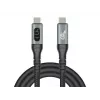 Cable coaxial de datos y carga rápida DeLOCK USB 40 Gbps 1 m USB PD 3.1 240 W