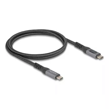 Cable coaxial de datos y carga rápida DeLOCK USB 40 Gbps 1 m USB PD 3.1 240 W