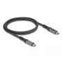 Cable coaxial de datos y carga rápida DeLOCK USB 40 Gbps 1 m USB PD 3.1 240 W