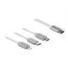 Cable de carga retráctil 3 en 1 DeLOCK USB Type-C Lightning Micro USB USB Type-C 0,98 m